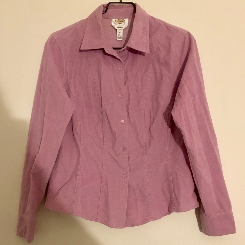 Button up corduroy pink shirt